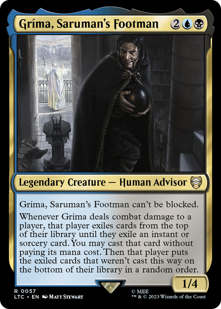 MAGIC: THE GATHERING - Grima, Saruman's Footman (LTC-057) - Tales of Middle-earth Commander
