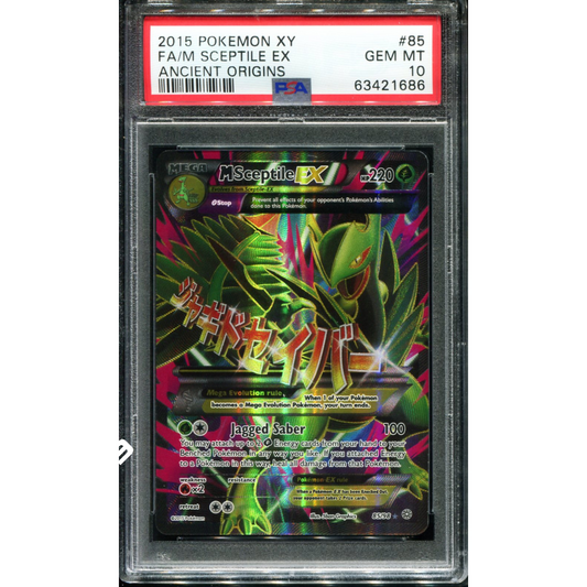 POKEMON TCG - M SCEPTILE EX 85/98 POKEMON PSA 10 XY ANCIENT ORIGINS FULL ART
