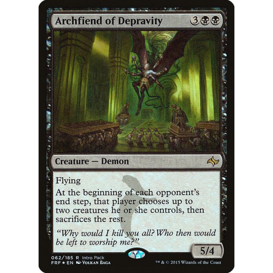 MAGIC THE GATHERING - ARCHFIEND OF DEPRAVITY - FATE REFORGED PROMOS - FOIL