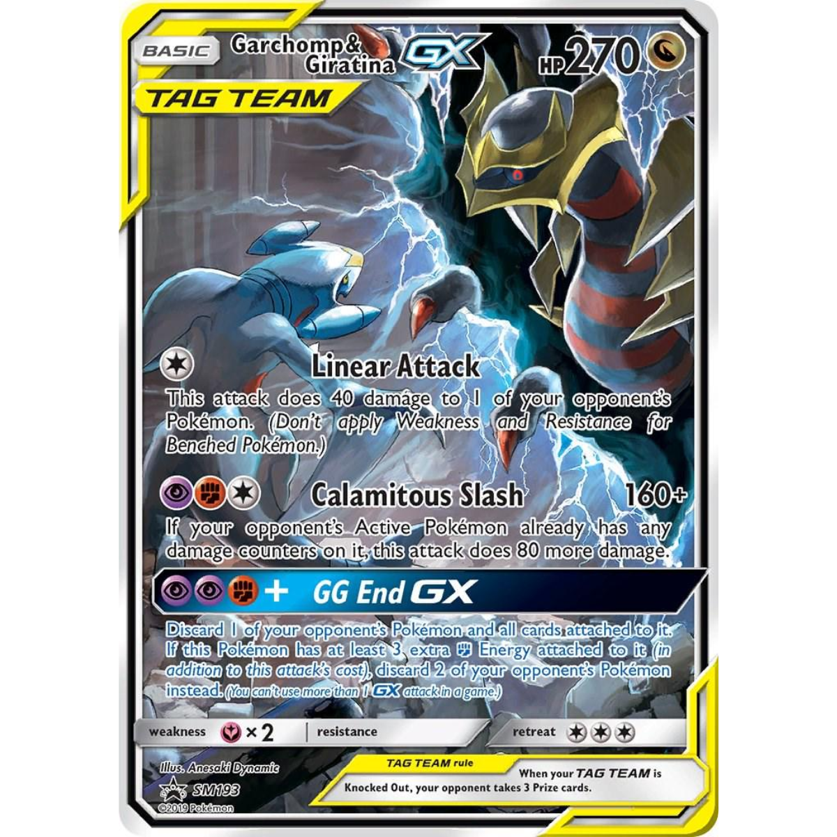 POKEMON TCG - GARCHOMP & GIRATINA GX SM193 BLACK STAR PROMO ALTERNATE ART