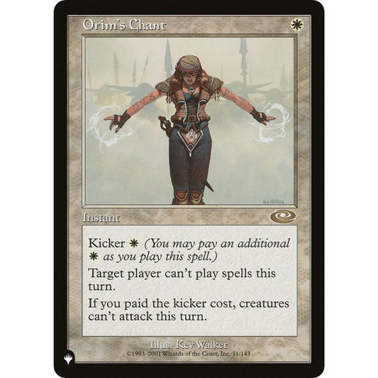 MAGIC THE GATHERING - ORIM'S CHANT - THE LIST