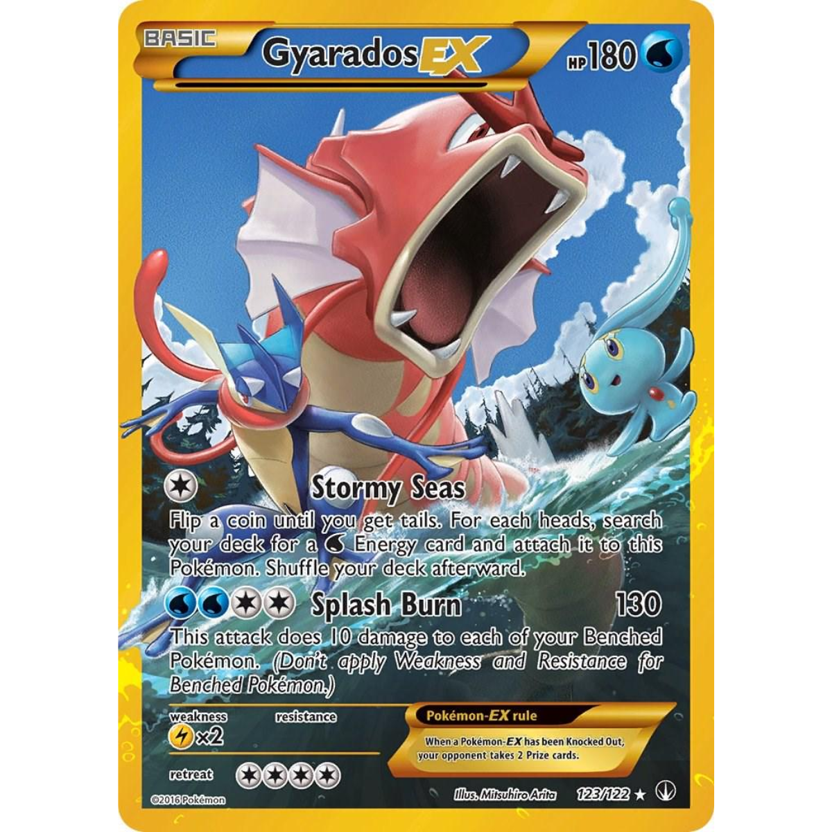 POKEMON TCG - GYARADOS EX 123/122 XY BREAKPOINT SECRET RARE (LP)