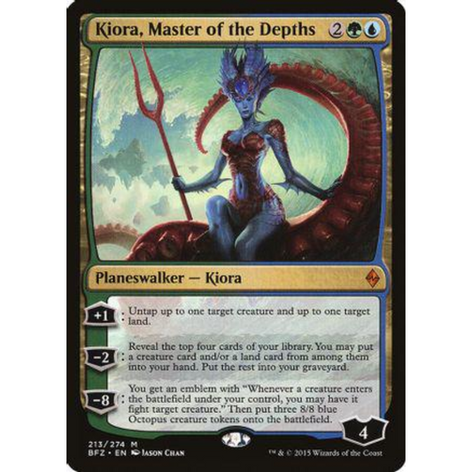 MAGIC THE GATHERING - KIORA, MASTER OF THE DEPTHS - BATTLE FOR ZANDIKAR PRERELEASE PROMO