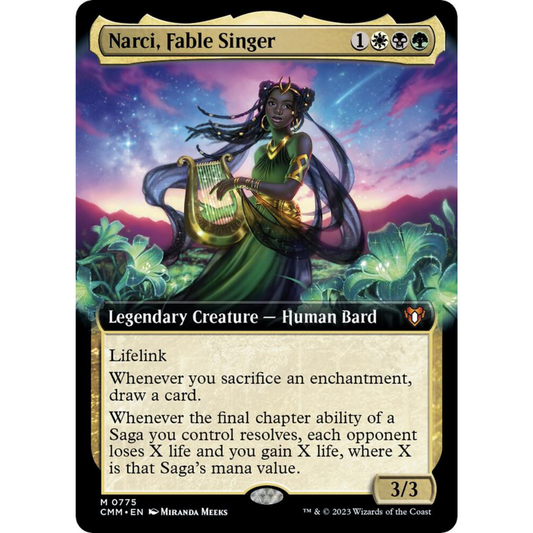 MAGIC THE GATHERING - NARCI, FABLE SINGER - COMMANDER MASTERS - EXTENDED ART