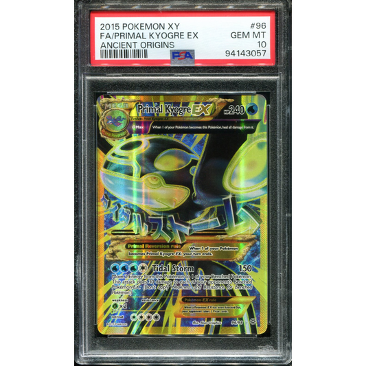 POKEMON TCG - PRIMAL KYOGRE EX 96/98 POKEMON PSA 10 XY ANCIENT ORIGINS FULL ART