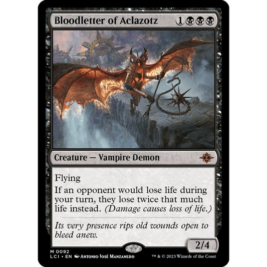 MAGIC THE GATHERING - BLOODLETTER OF ACLAZOTZ - THE LOST CAVERNS OF IXALAN - FOIL