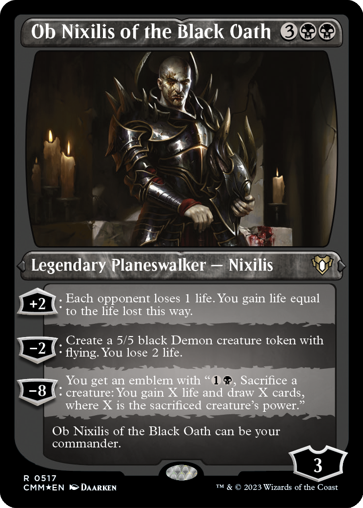 MAGIC: THE GATHERING - Ob Nixilis of the Black Oath (Foil Etched) (CMM-517) - Commander Masters Foil