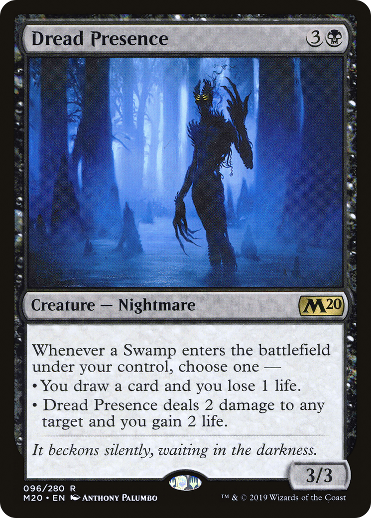 MAGIC: THE GATHERING - Dread Presence (M20-096) - Core Set 2020 Foil