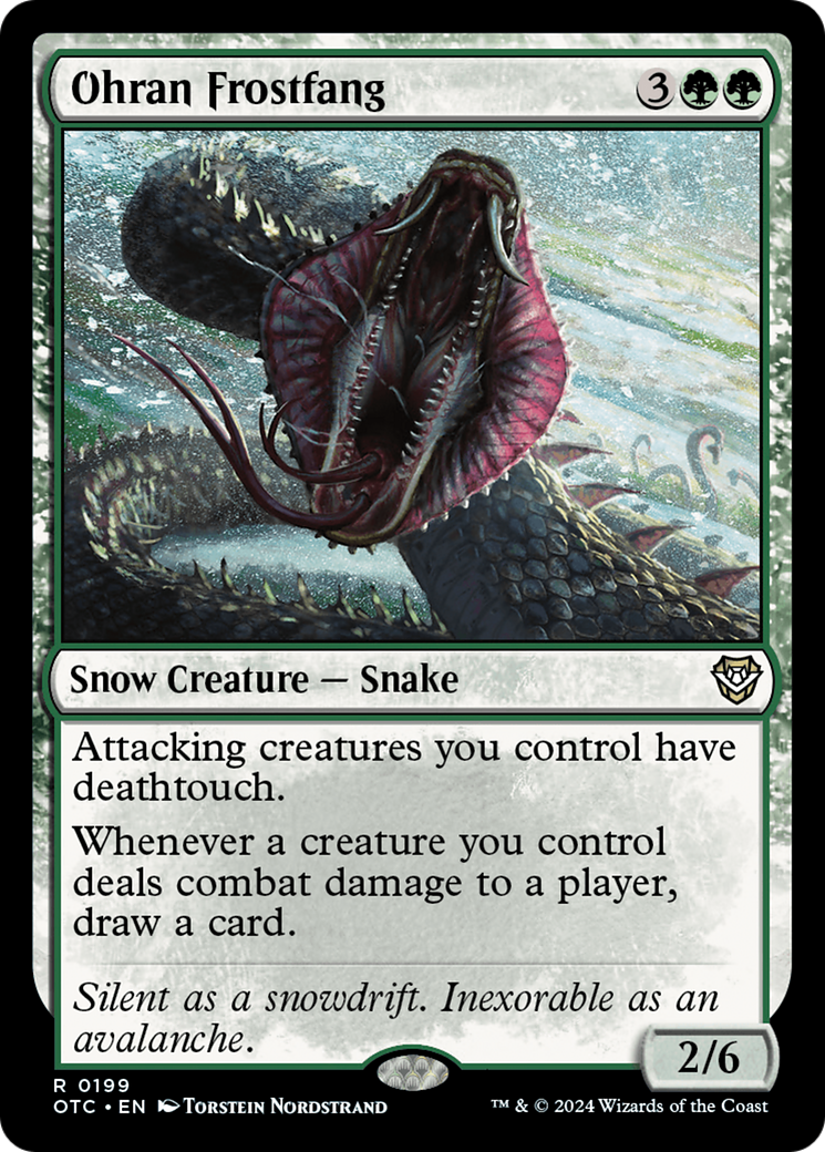 MAGIC: THE GATHERING - Ohran Frostfang (OTC-199) - Outlaws of Thunder Junction Commander
