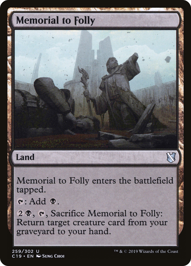 MAGIC: THE GATHERING - Memorial to Folly (C19-259) - Commander 2019