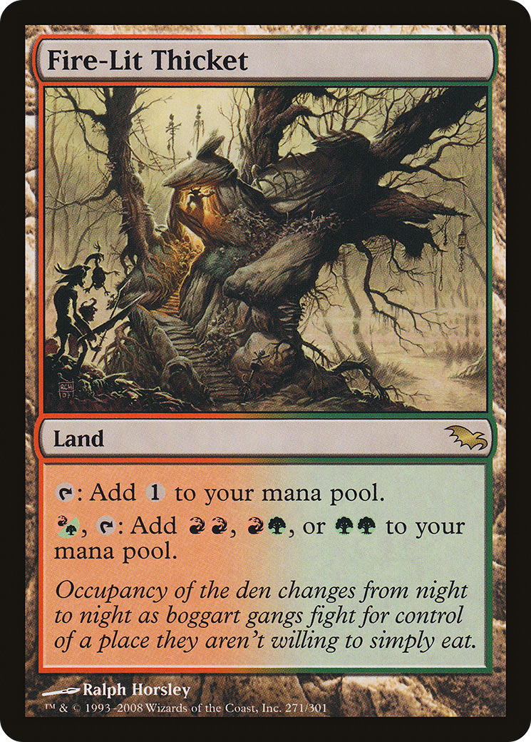 MAGIC: THE GATHERING - Fire-Lit Thicket (SHM-271) - Shadowmoor