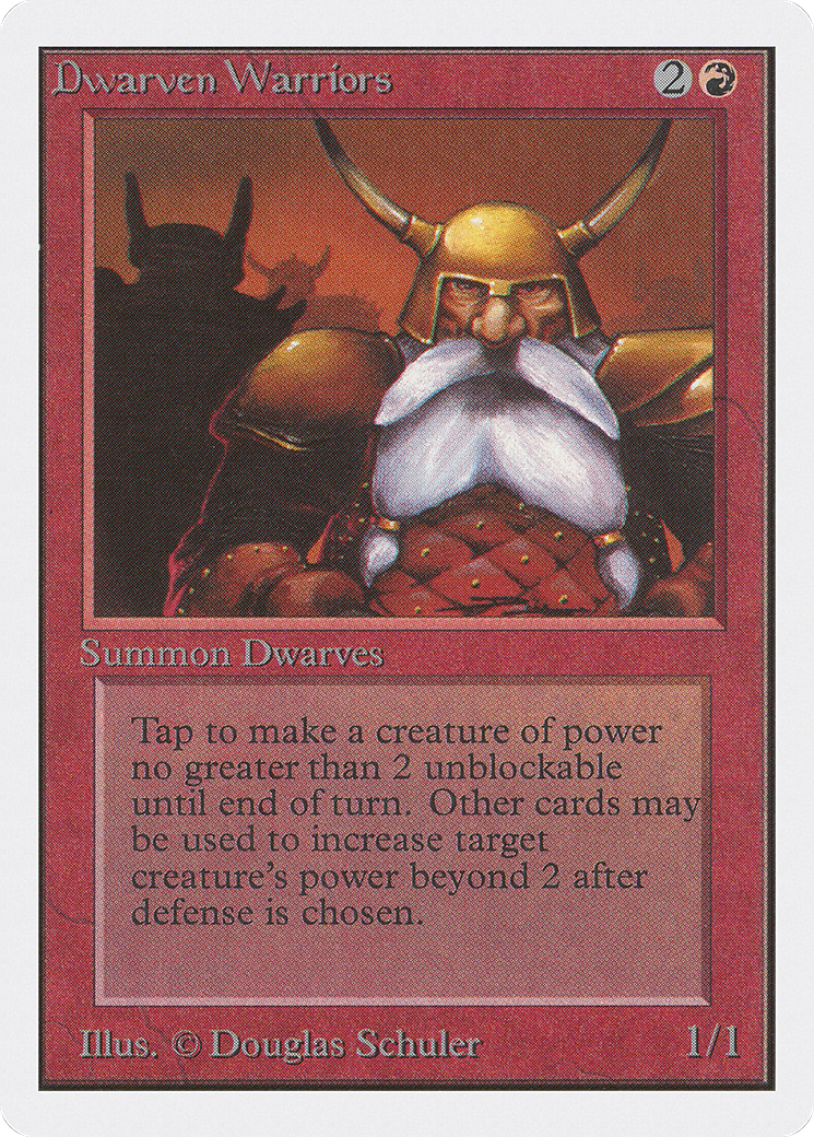 MAGIC: THE GATHERING - Dwarven Warriors (2ED-144) - Unlimited Edition
