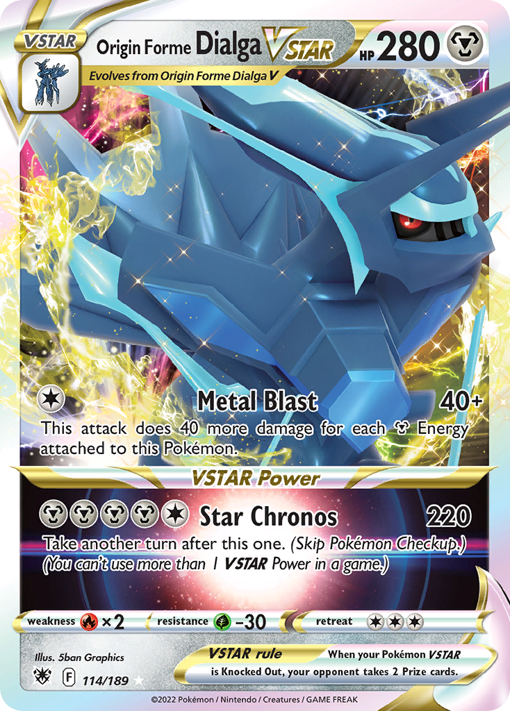POKEMON TCG - Origin Forme Dialga VSTAR 114/189 SWSH10 Astral Radiance - Ultra Rare