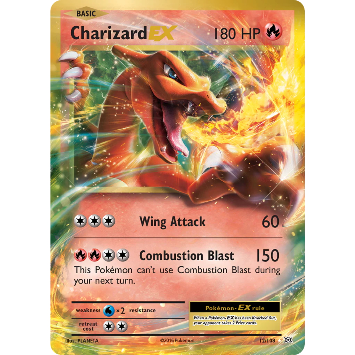 POKEMON TCG - CHARIZARD EX 12/108 EVOLUTIONS ULTRA RARE