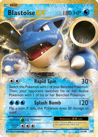 POKEMON TCG - Blastoise EX 021/108 XY Evolutions - Ultra Rare