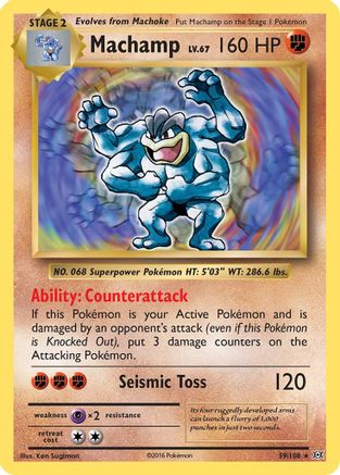 POKEMON TCG - Machamp 059 XY Evolutions - Holo Rare