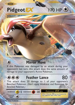 POKEMON TCG - Pidgeot EX 064 XY Evolutions - Ultra Rare