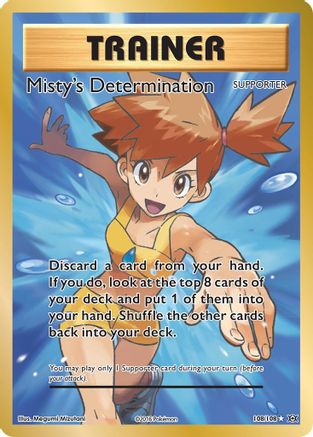 POKEMON TCG - Misty's Determination (Full Art) 108/108 XY Evolutions - Ultra Rare