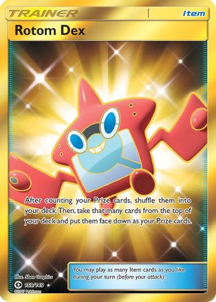 POKEMON TCG - Rotom Dex (Secret) 159/149 SM Base Set - Secret Rare
