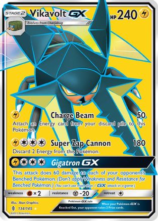 POKEMON TCG - Vikavolt GX (Full Art) SM Guardians Rising - Ultra Rare
