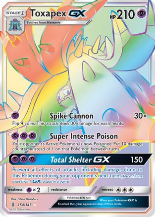 POKEMON TCG - Toxapex GX (Secret) 154 SM Guardians Rising - Secret Rare