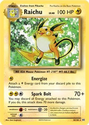 POKEMON TCG - Raichu 036/108 Deck Exclusives - Rare