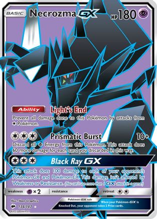 POKEMON TCG - Necrozma GX (Full Art)/147 SM Burning Shadows - Ultra Rare