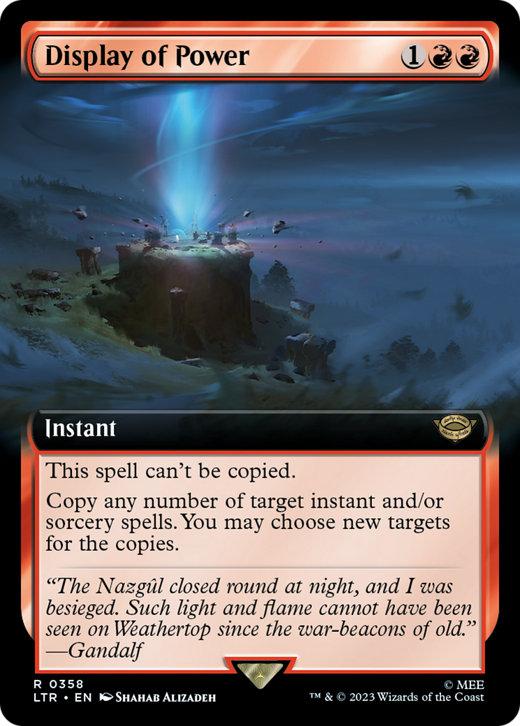MAGIC: THE GATHERING - Display of Power (Extended Art) (LTR-358) - The Lord of the Rings: Tales of Middle-earth: (Extended Art) Foil