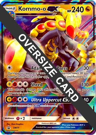 POKEMON TCG - Kommo-o GX - SM71 (SM Black Star Promo) Jumbo Cards - Promo