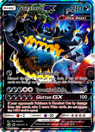 POKEMON TCG - Guzzlord GX - 63a/111/111 Alternate Art Promos - Promo