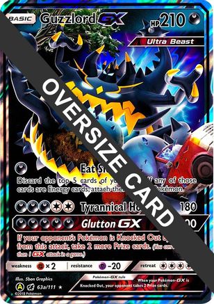 POKEMON TCG - Guzzlord GX - 63a/111/111 Jumbo Cards - Promo