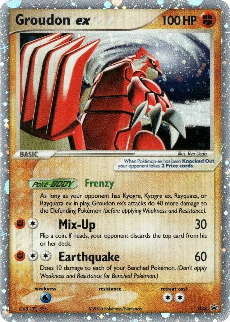 POKEMON TCG - GROUDON EX 038 BLACK STAR PROMO HOLO (LP-MP)