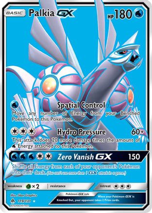 POKEMON TCG - Palkia GX (Full Art) SM Forbidden Light - Ultra Rare