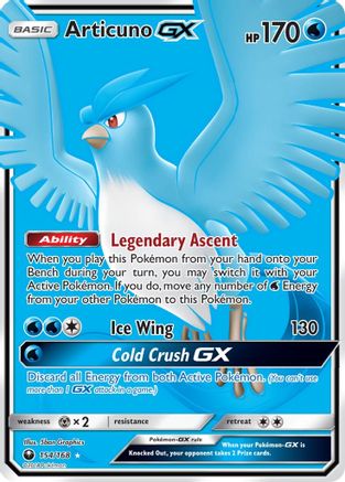 POKEMON TCG - Articuno GX (Full Art) SM Celestial Storm - Ultra Rare
