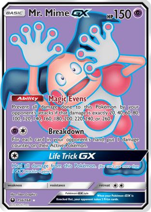 POKEMON TCG - Mr. Mime GX (Full Art) 156 SM Celestial Storm - Ultra Rare