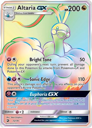 POKEMON TCG - Altaria GX (Secret) 072 Dragon Majesty - Secret Rare