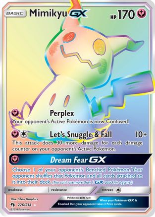 POKEMON TCG - Mimikyu GX (Secret) SM Lost Thunder - Secret Rare