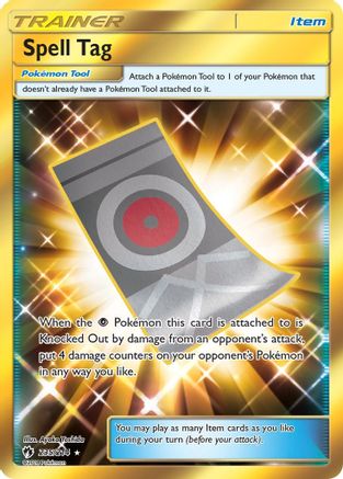 POKEMON TCG - Spell Tag (Secret) 235 SM Lost Thunder - Secret Rare