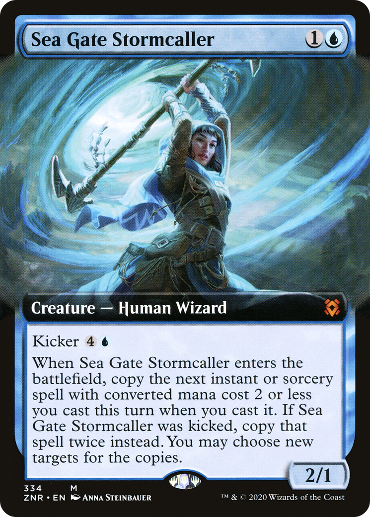 MAGIC: THE GATHERING - Sea Gate Stormcaller (Extended Art) (ZNR-334) - Zendikar Rising: (Extended Art) Foil