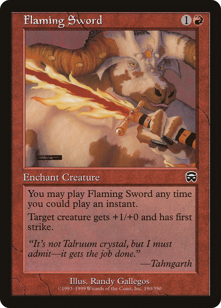 MAGIC: THE GATHERING - Flaming Sword (MMQ-190) - Mercadian Masques Foil