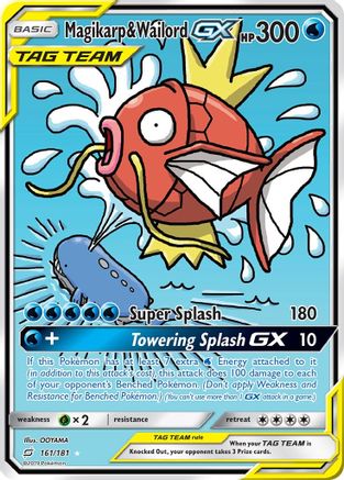 POKEMON TCG - Magikarp & Wailord GX (Alternate Full Art) SM Team Up - Ultra Rare