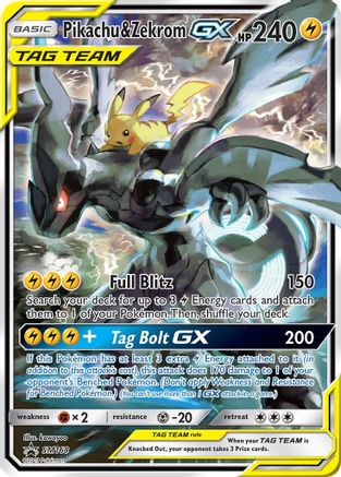 POKEMON TCG - Pikachu & Zekrom GX SM168 SM Promos - Promo
