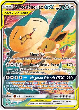 POKEMON TCG - Eevee & Snorlax GX SM169 SM Promos - Promo