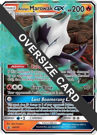 POKEMON TCG - Alolan Marowak GX - SM187 Jumbo Cards - Promo