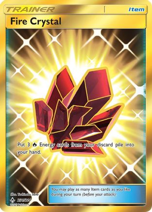 POKEMON TCG - Fire Crystal (Secret) 231 SM Unbroken Bonds - Secret Rare