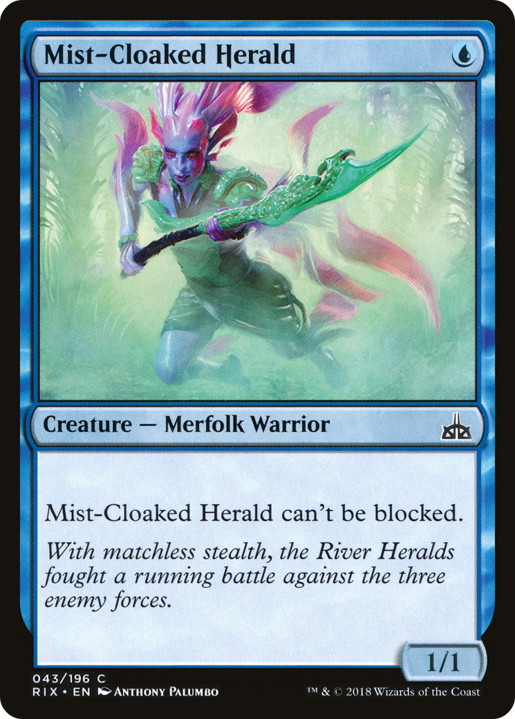 MAGIC: THE GATHERING - Mist-Cloaked Herald (RIX-043) - Rivals of Ixalan