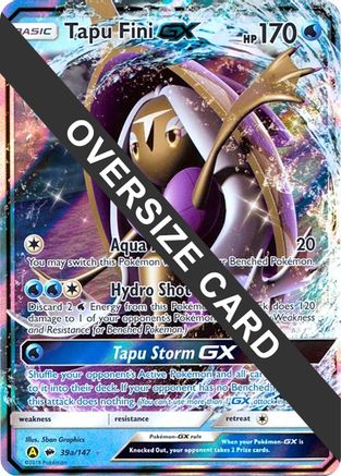POKEMON TCG - Tapu Fini GX - 39a/147/147 Jumbo Cards - Promo