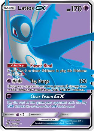 POKEMON TCG - Latios GX (Full Art)/236 SM Unified Minds - Ultra Rare
