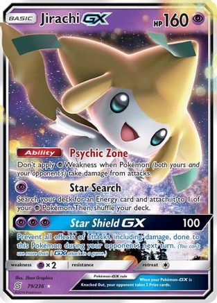 POKEMON TCG - Jirachi GX 079/236 SM Unified Minds - Ultra Rare