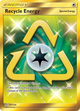 POKEMON TCG - Recycle Energy (Secret) 257 SM Unified Minds - Secret Rare
